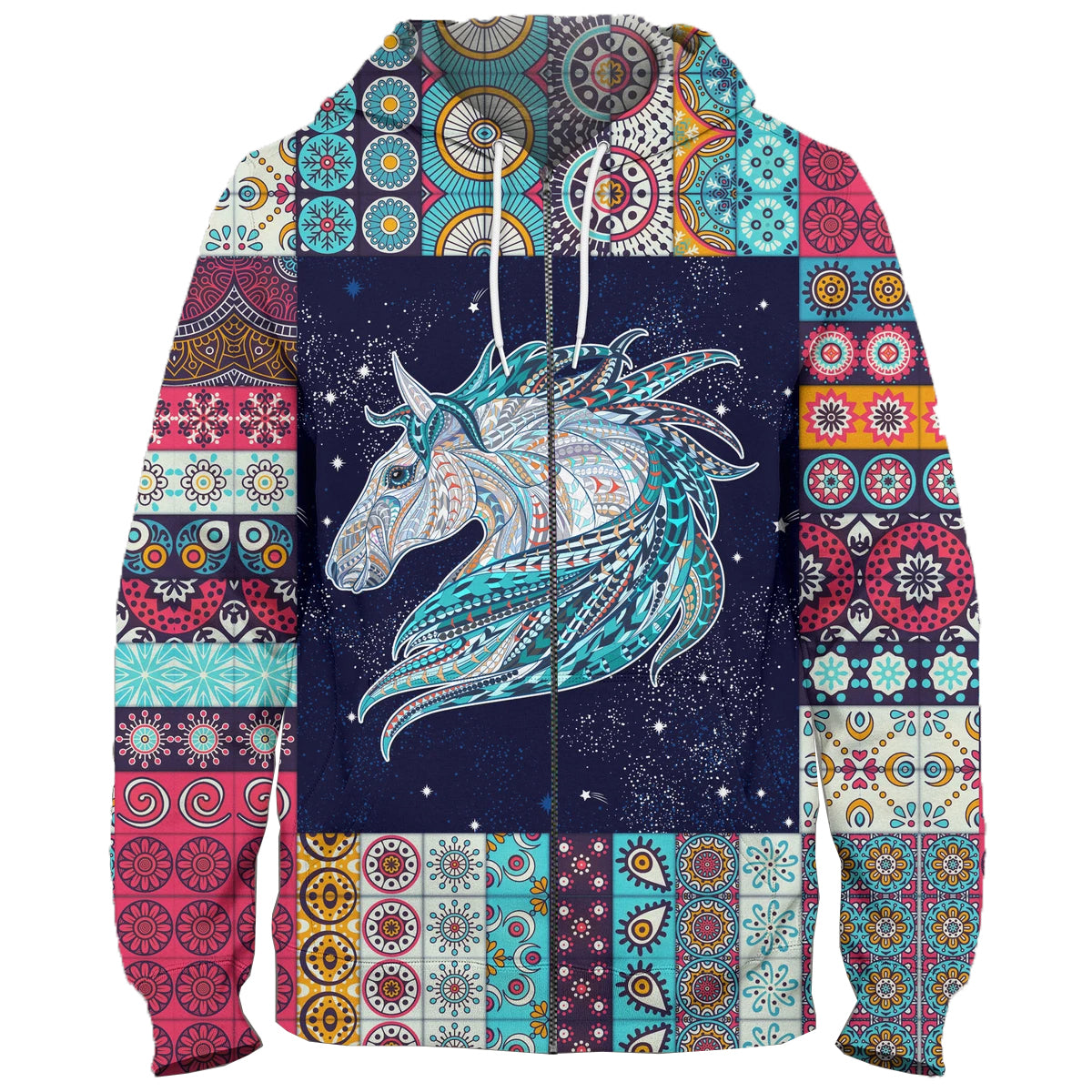 Awesome hoodie 3d all print Paisley Unicorn Galaxy Hoodie, Zip Hoodie NQ388