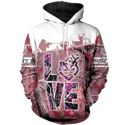 Awesome Hoodie Love Deer  for Men and Women HBC238