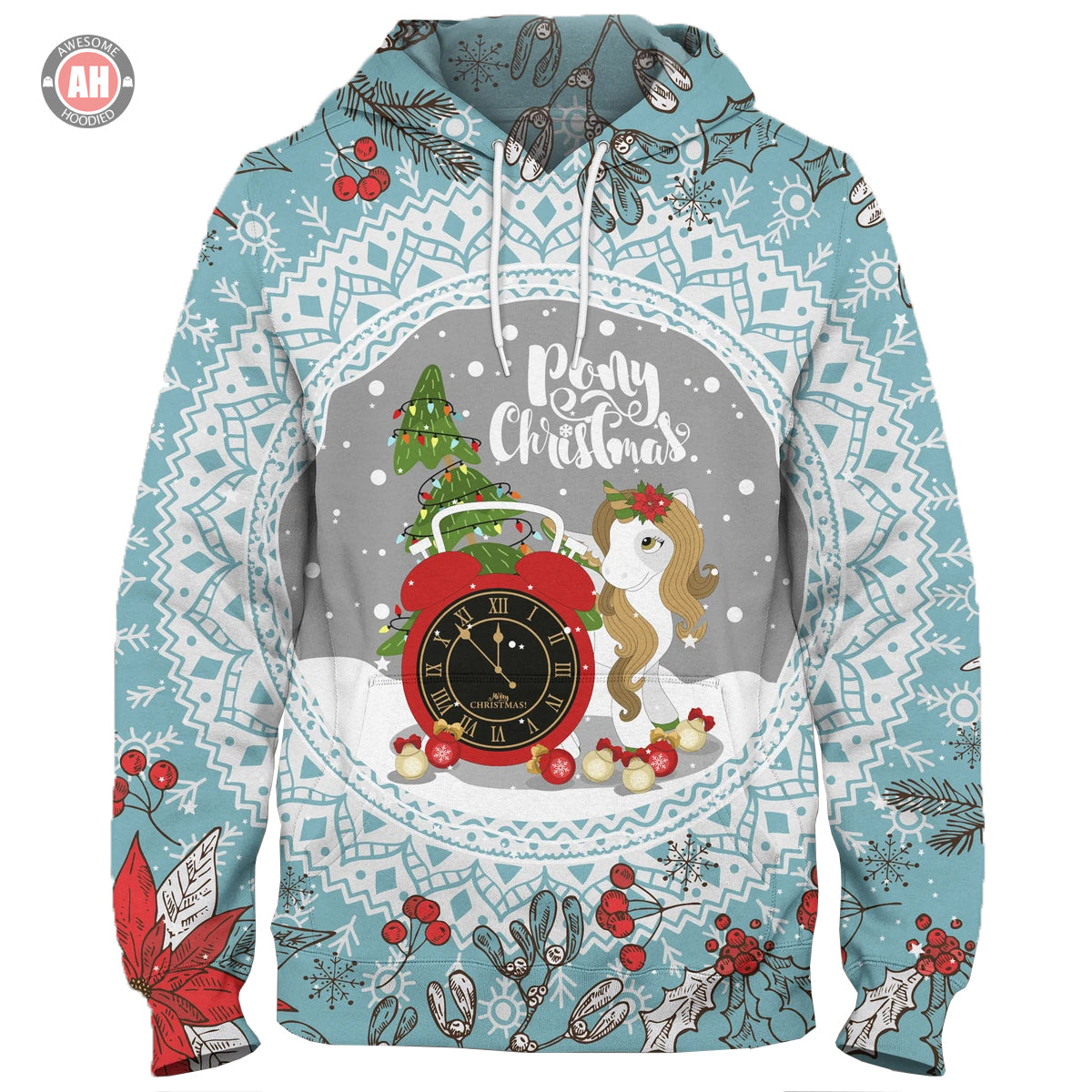 Awesome hoodie 3d all print PONY CHRISTMAS Hoodie, Zip Hoodie NQ124