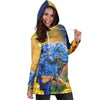 All Over Printed Parrots Hoodie Dress H2219B