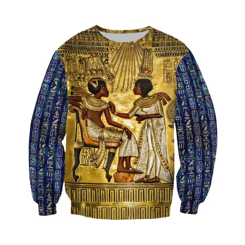 Awesome hoodie 3d all print Phraoh and Anubis Ancient Egypt for Men and Women, T-Shirt, Zip Hoodies, Sweatshirt NQ345