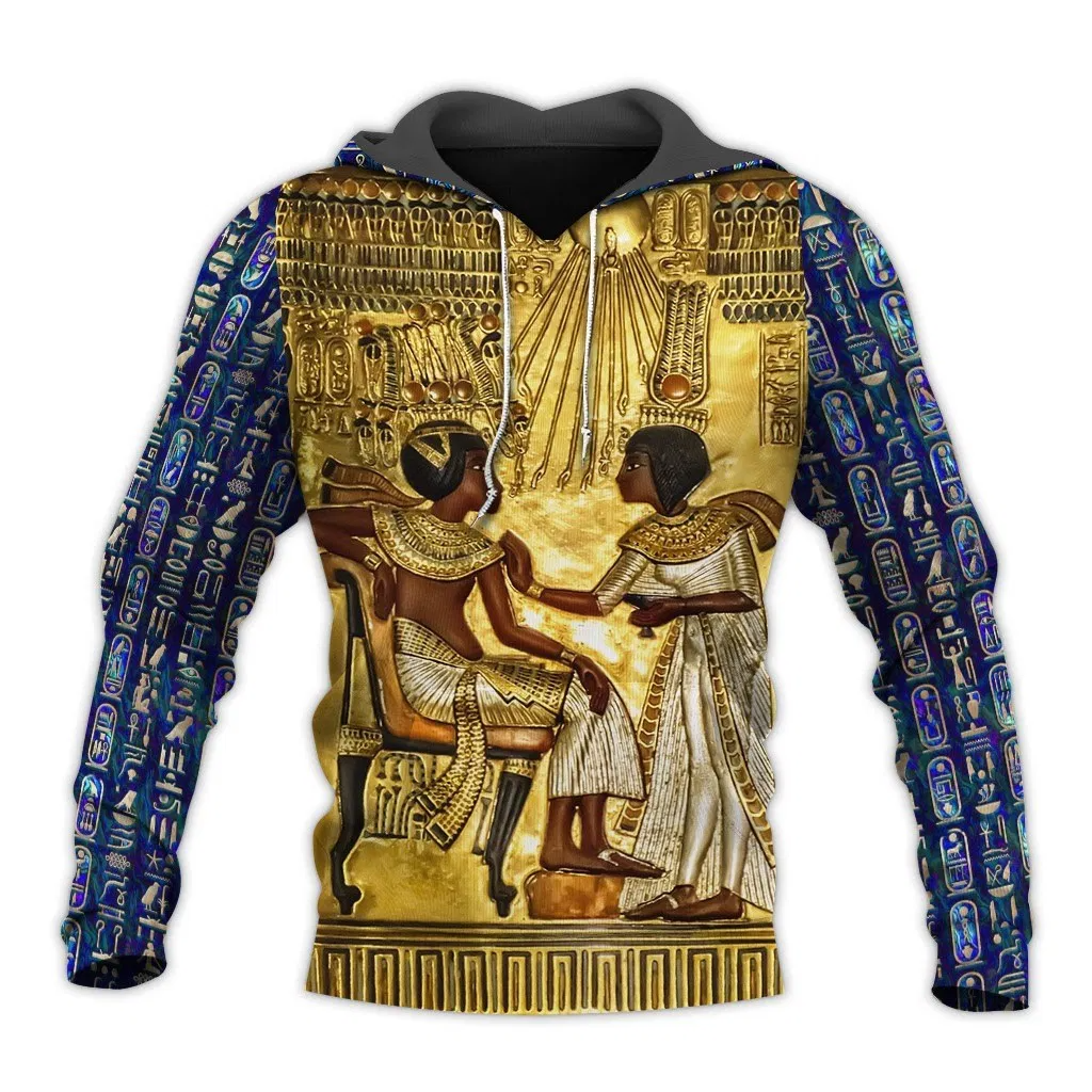 Awesome hoodie 3d all print Phraoh and Anubis Ancient Egypt for Men and Women, T-Shirt, Zip Hoodies, Sweatshirt NQ345