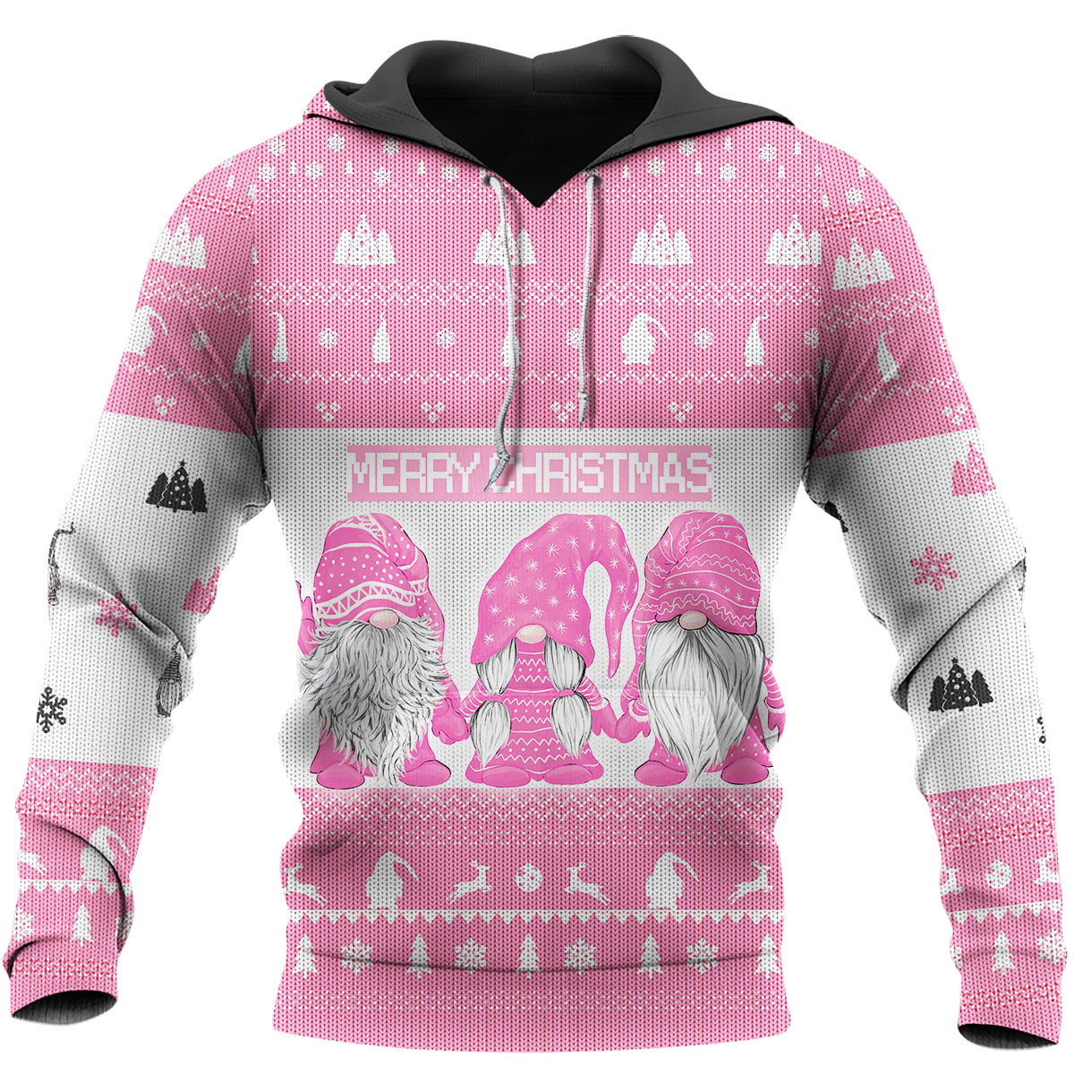 Awesome hoodie 3d all print Pink Happy Gnome for Men and Women, T-Shirt, Zip Hoodies, Sweatshirt NQ324