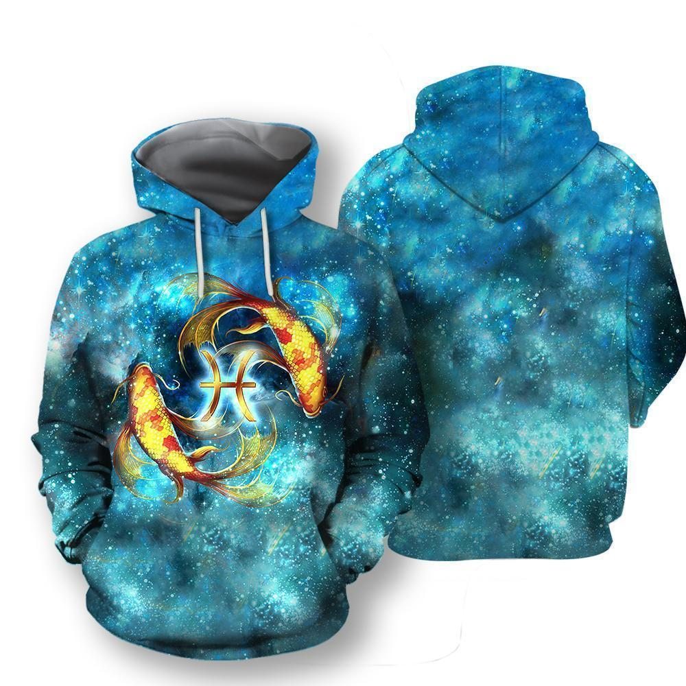All Over Printed Pisces Hoodie