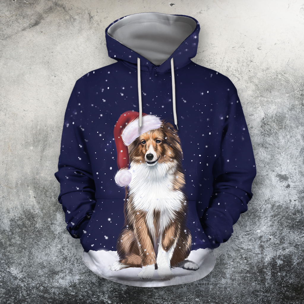 Awesome Hoodie Print Dog Christmas for Men and Women HBC320
