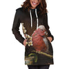 All Over Printed Parrots Hoodie Dress H301B