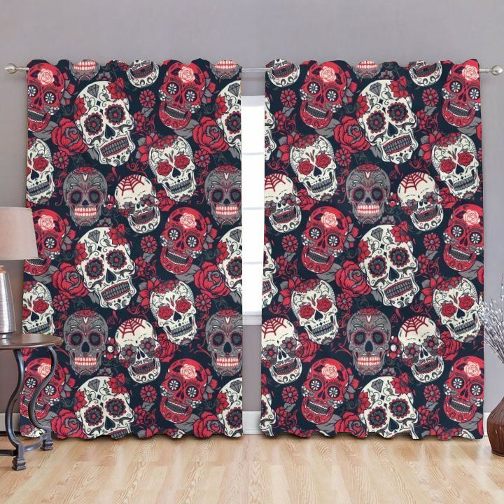 Awesome hoodies - Pink Sugar Skull Curtains - QK32002