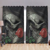 Awesome hoodies - Skull and Rose, Curtains - QK32006