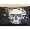 Awesome Hoodies - Black &amp; White 3D Floral Skull Bedding Set - Cross Quilt Bedding QK31001