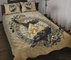 Awesome Hoodied Viking Quilt Bed Set, Raven Valknut Tree Of Life Rune Circle-VNBD0003