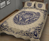 Awesome Hoodied Viking Quilt Bed Set, Valknut Huggin And Muninn - VNBD0005