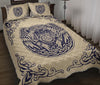 Awesome Hoodied Viking Quilt Bed Set, Valknut Huggin And Muninn - VNBD0005