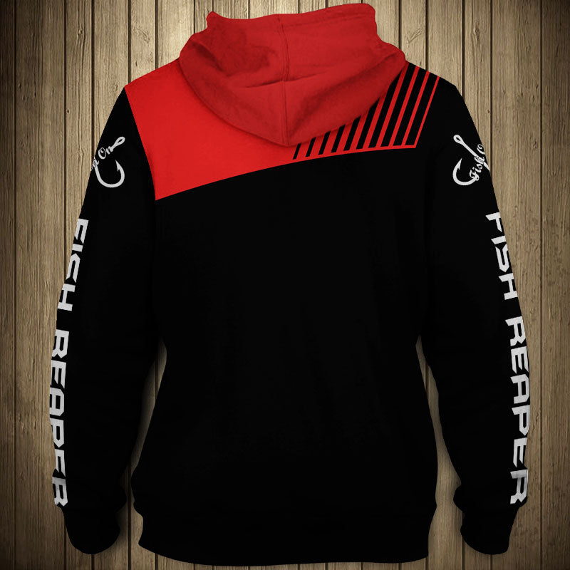 Awesome hoodie 3D ALL Print Bass Fishing Hooked On Freedom -Men and Women Zip Hoodies- ND007