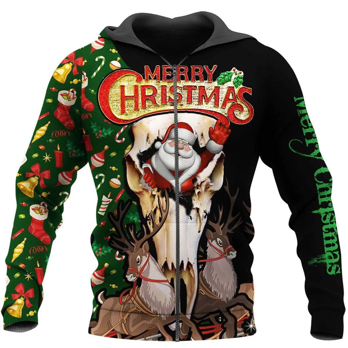 Awesome hoodie 3d all print Reindeer Christmas for Men and Women, T-Shirt, Zip Hoodies, Sweatshirt NQ410