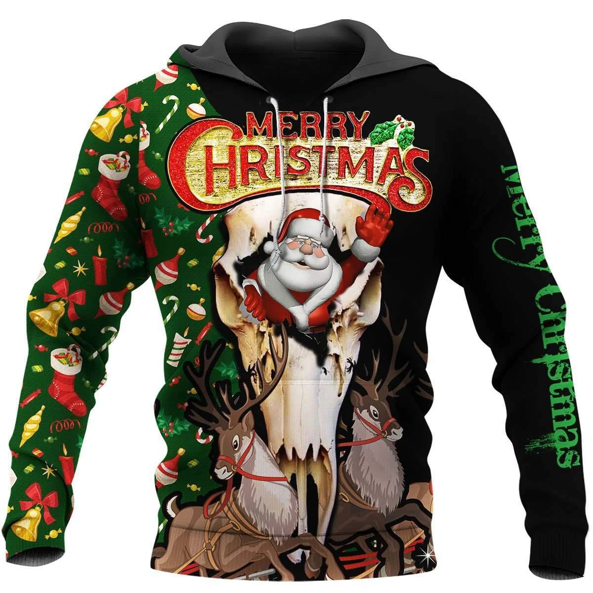 Awesome hoodie 3d all print Reindeer Christmas for Men and Women, T-Shirt, Zip Hoodies, Sweatshirt NQ410