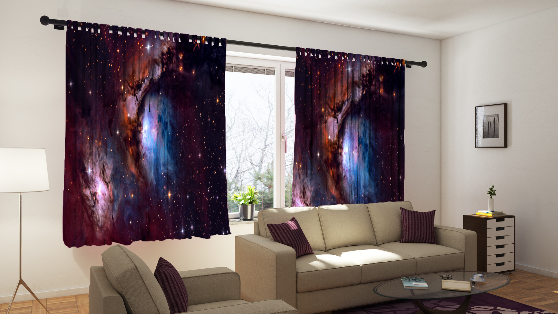 Awesome hoodied 3D all print Constellation Curtains  skull - VNC0050
