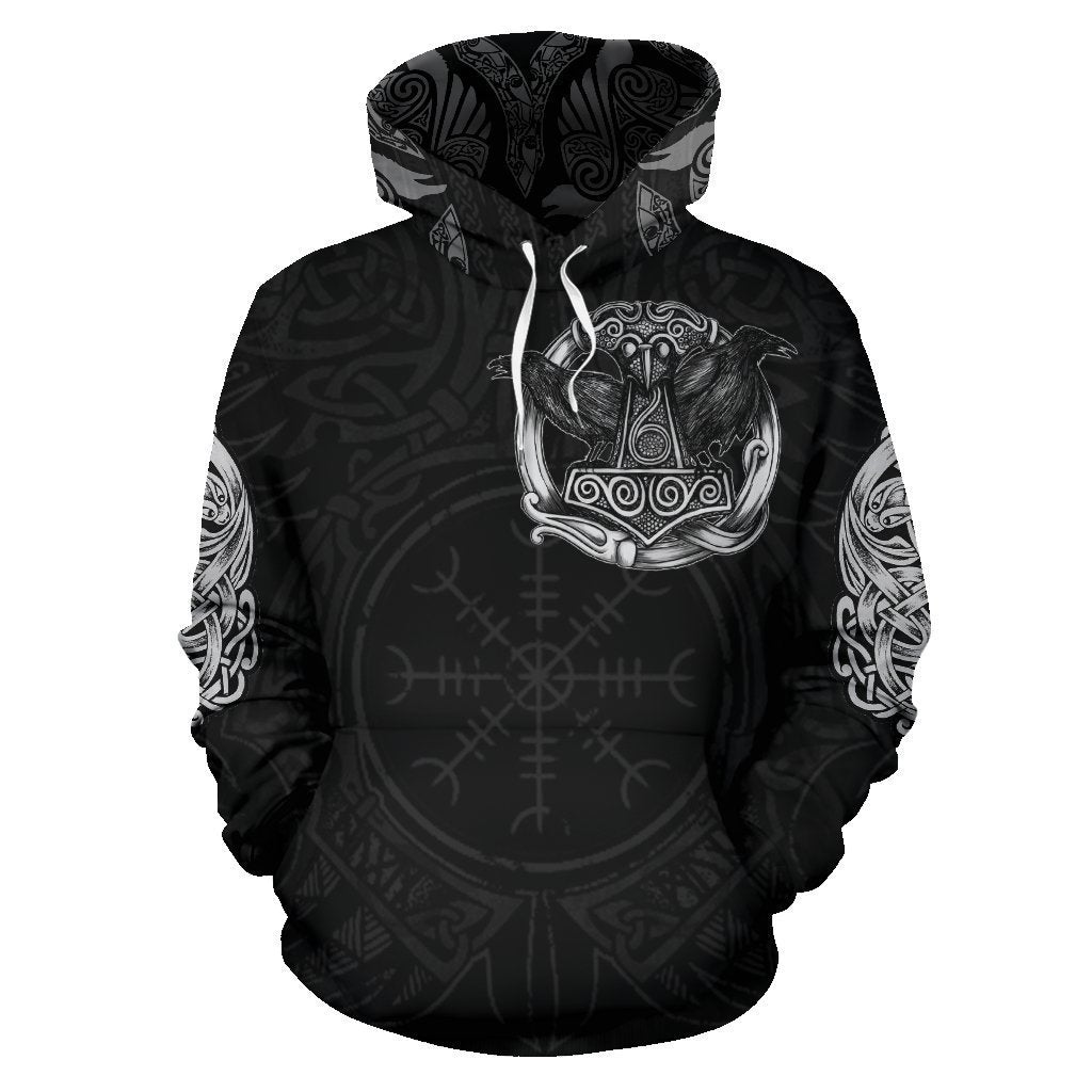 Awesome hoodied 3D ALL Print Raven Norse-Men and Women Hoodie - HBC0005