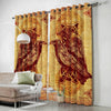 Awesome hoodied Raven Viking Art Printed 3D Grommet Window Curtains NQC0029