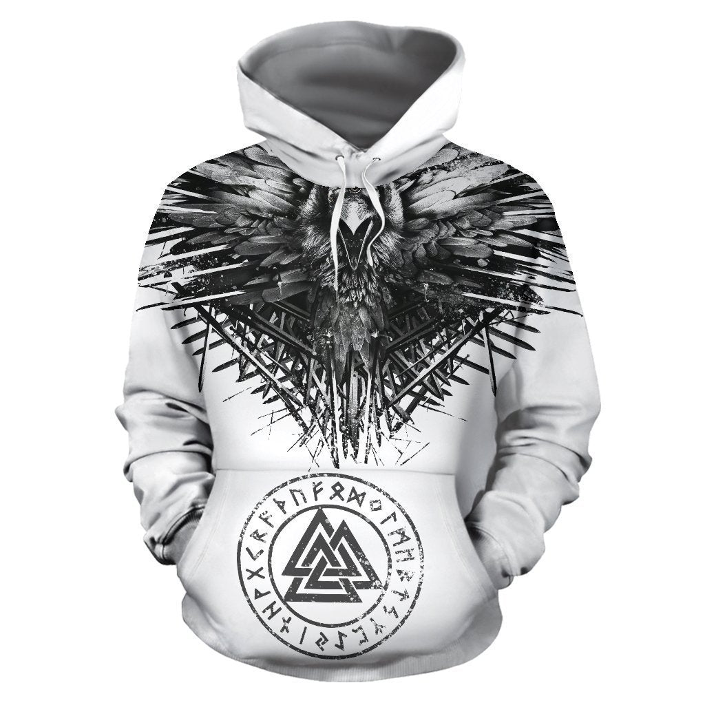 Awesome hoodied 3D ALL Print Raven and Eagle-Men and Women Hoodie - HBC0006