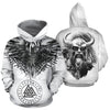 Awesome hoodied 3D ALL Print Raven and Eagle-Men and Women Hoodie - HBC0006