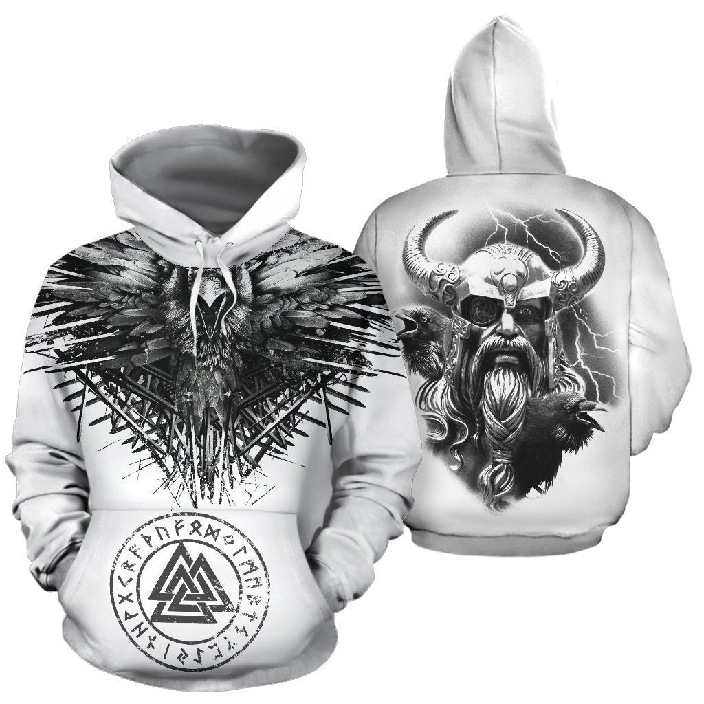 Awesome hoodied 3D ALL Print Raven and Eagle-Men and Women Hoodie - HBC0006