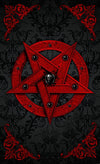 Awesome Hoodied Red Pentagram Curtains All Printed 3D Grommet Window Curtains- NQC0026