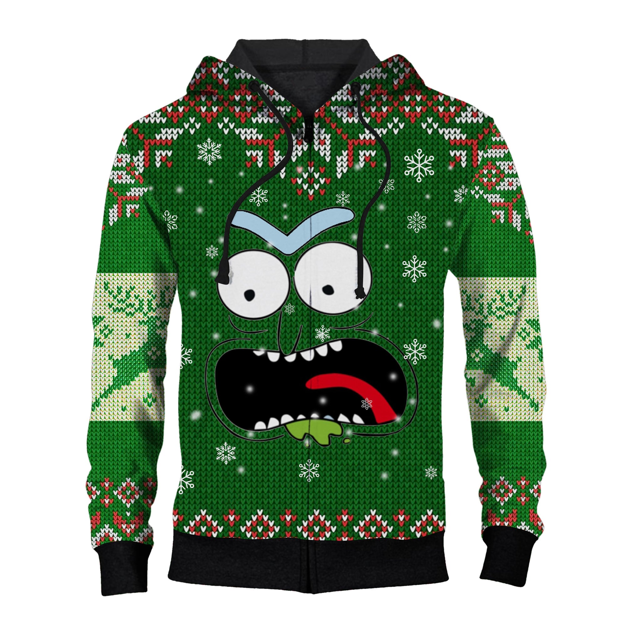 Awesome hoodie 3d all print Rick face ugly christmas hoodie for Men and Women, T-shirt, Zip Hoodies, Sweatshirt NQ251