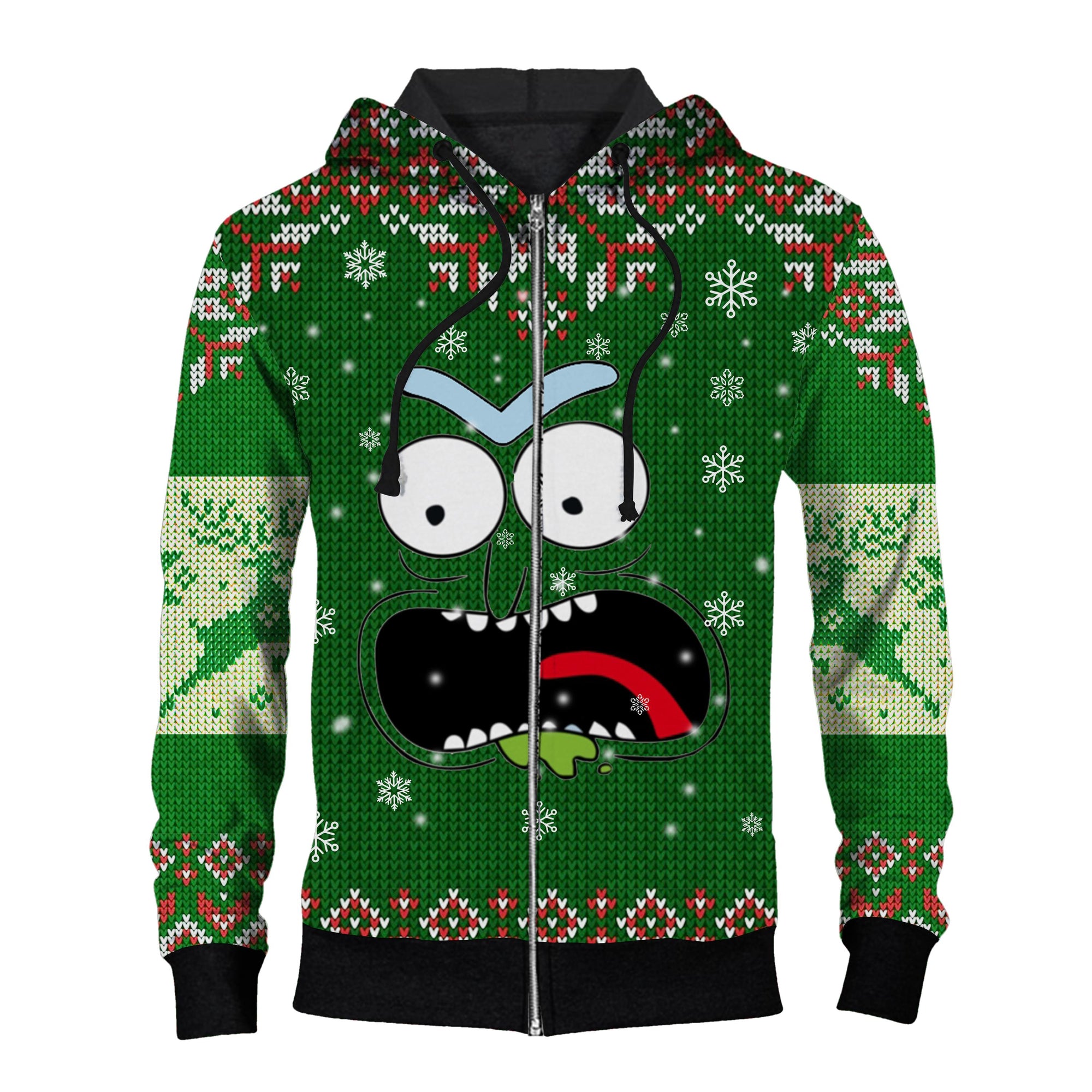 Awesome hoodie 3d all print Rick face ugly christmas hoodie for Men and Women, T-shirt, Zip Hoodies, Sweatshirt NQ251