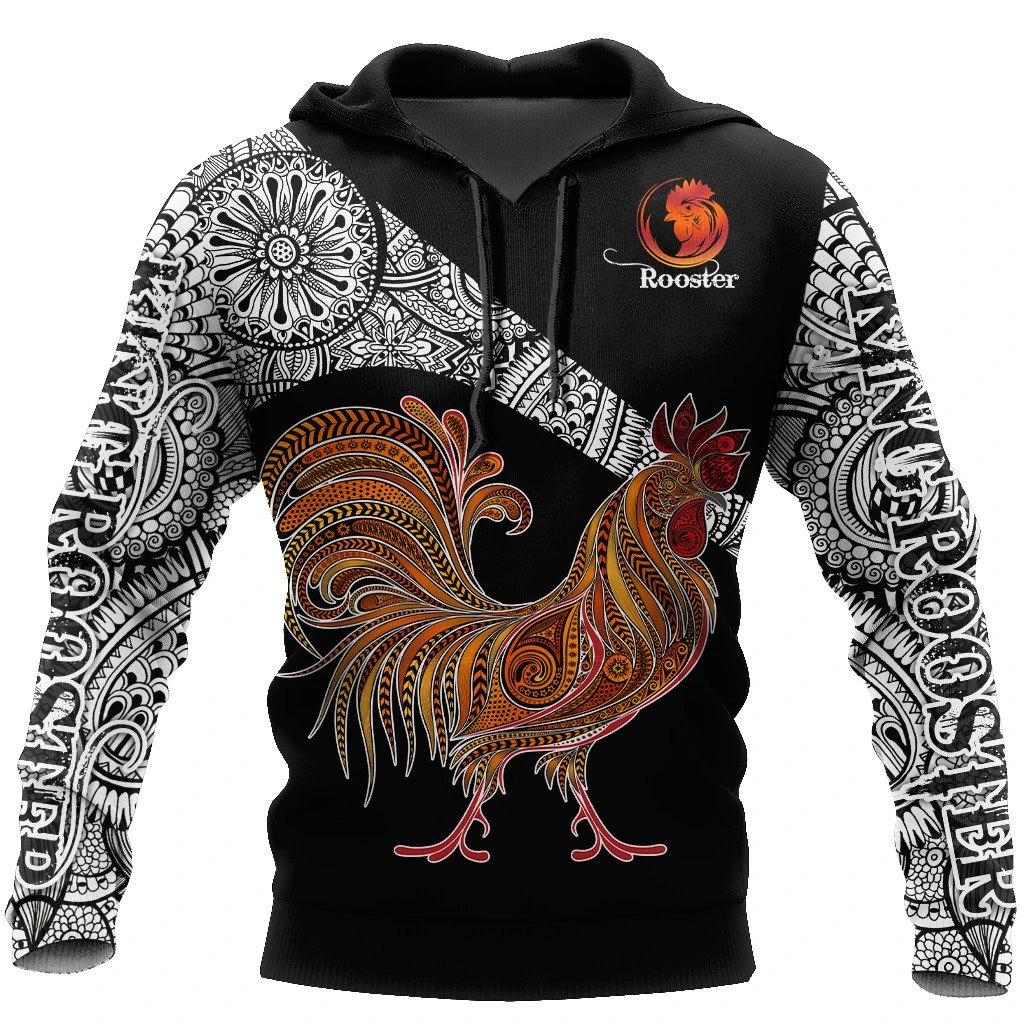 Awesome hoodie 3d all print Rooster King Tribal Pattern for Men and Women, T-Shirt, Zip Hoodies, Sweatshirt NQ158