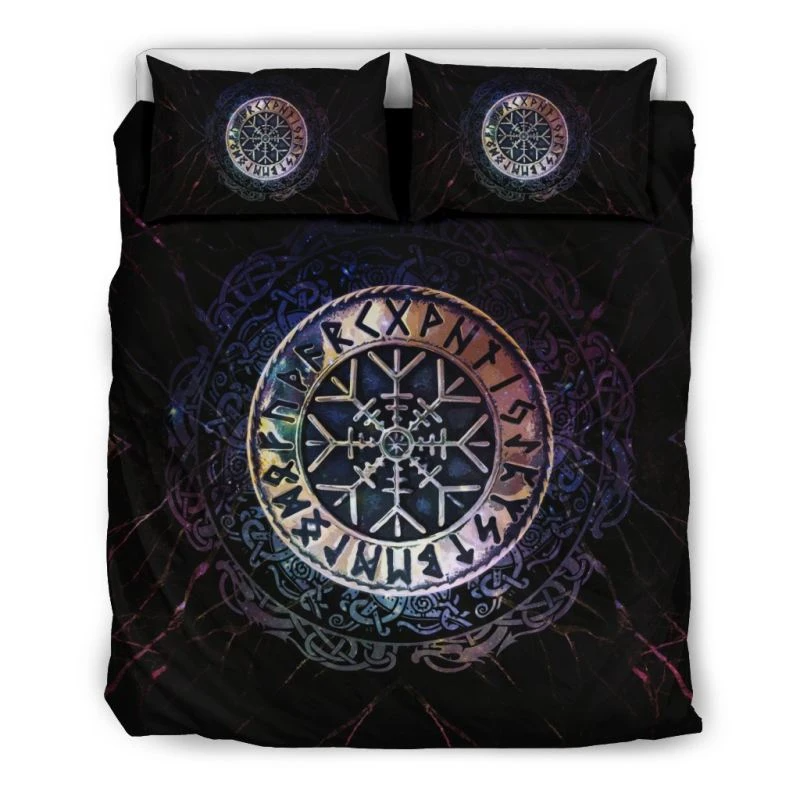 Awesome Hoodied 3D all over print Viking Bedding Set, Rune Bedding Sets NQBS0029