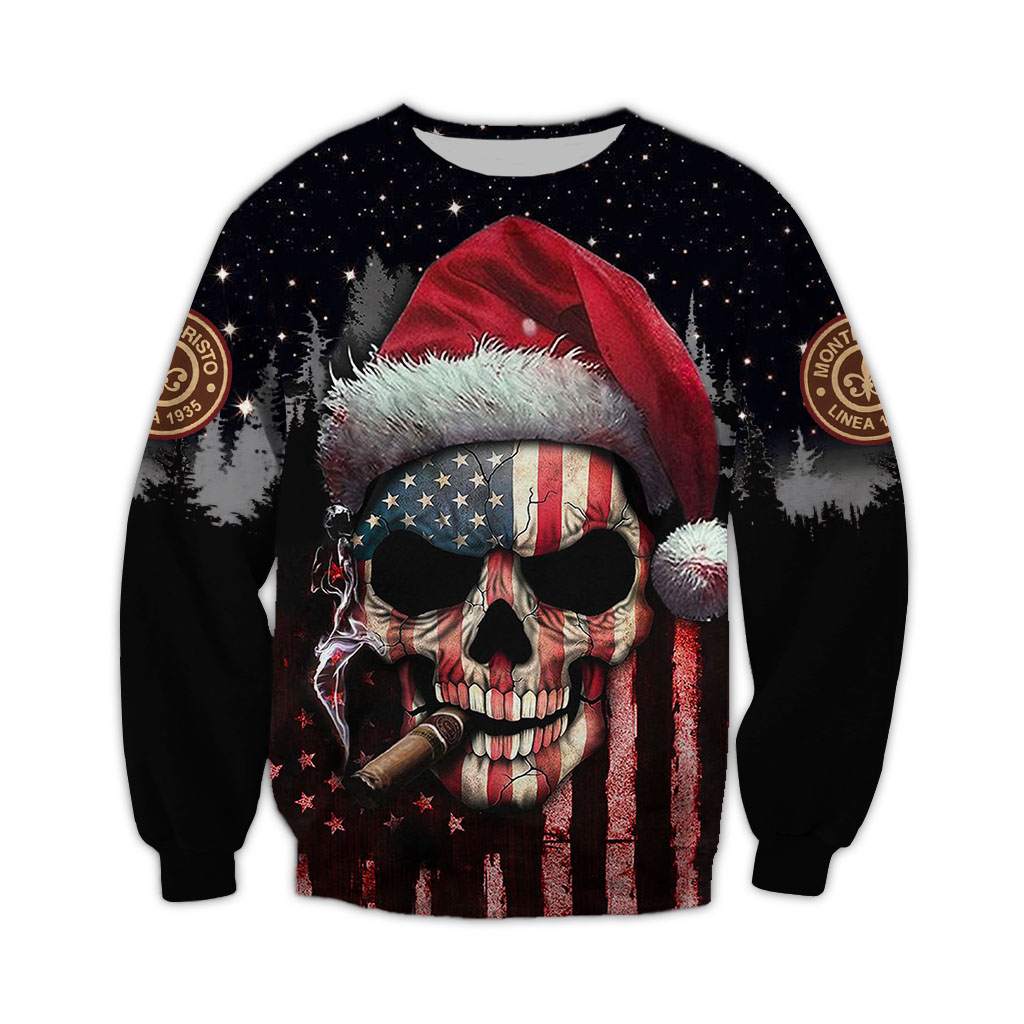 Awesome hoodie 3d all print SKULL CHRISTMAS hoodie for Men and Women, T-shirt, Zip Hoodies, Sweatshirt NQ250