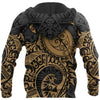 Awesome Hoodie 3D All Over Samoa Polynesian Hoodie Gold Turtle Flowing for Men and Women HBC150