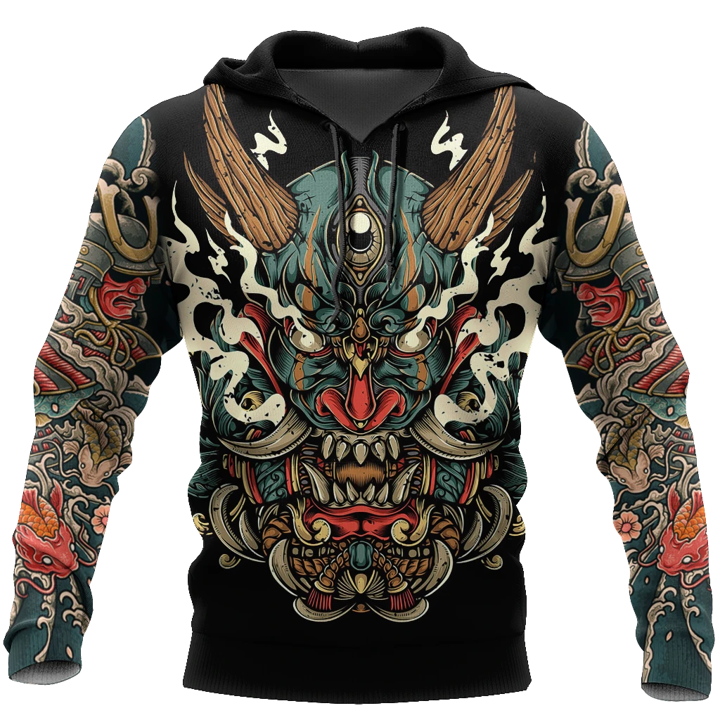 Awesome hoodie 3d all print Samurai Tattoo Art for Men and Women, T-Shirt, Zip Hoodies, Sweatshirt NQ0019
