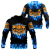 Awesome hoodie 3d all print Skull On Blue Fire Art Skulls for Men and Women, T-Shirt, Zip Hoodies, Sweatshirt NQ139
