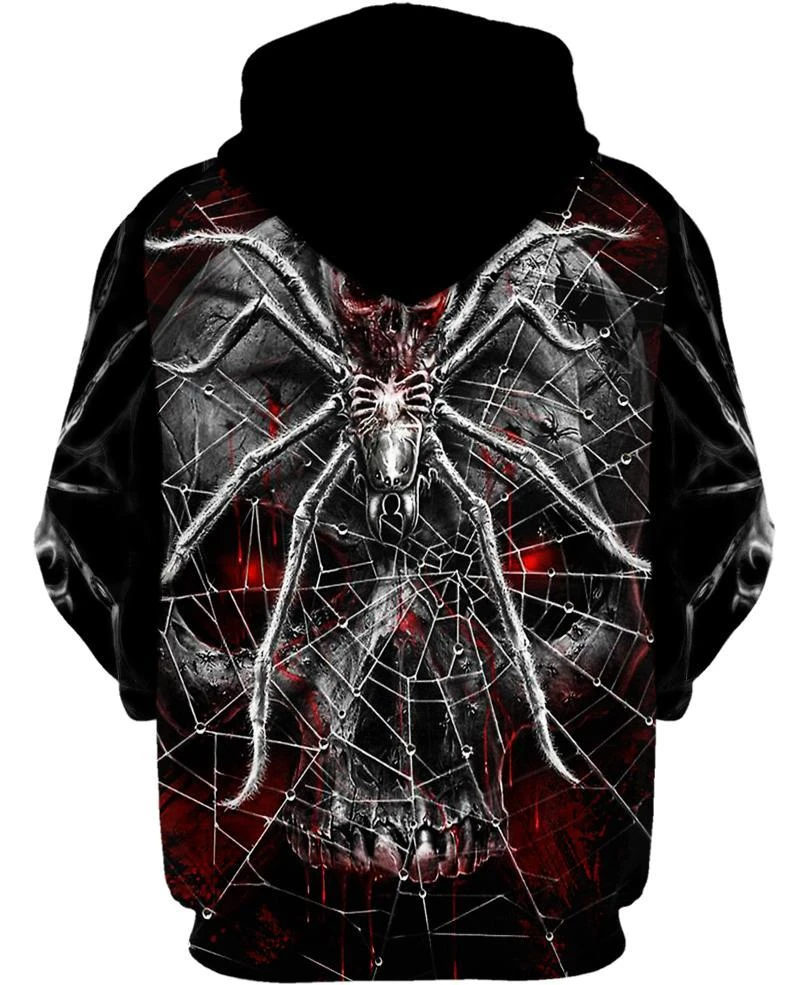 Awesome hoodie 3d all print Skull Spider for Men and Women, T-Shirt, Zip Hoodies, Sweatshirt NQ297