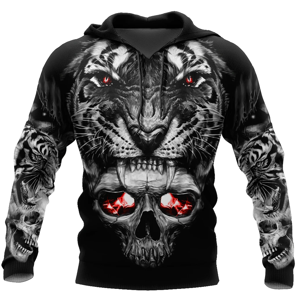 Awesome hoodie 3d all print Skull Tiger for Men and Women, T-Shirt, Zip Hoodies, Sweatshirt NQ190