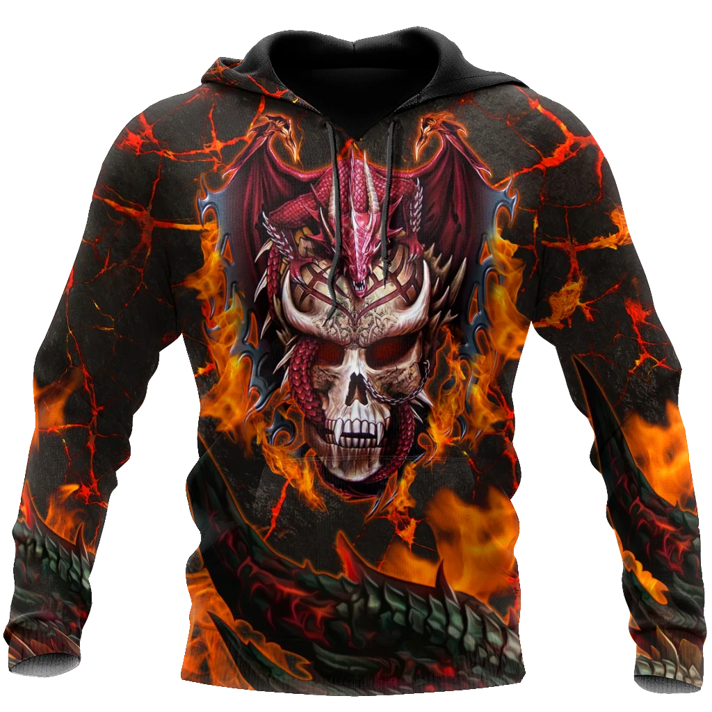 Awesome hoodie 3d all print Skull and Dragon for Men and Women, T-Shirt, Zip Hoodies, Sweatshirt NQ162
