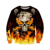 Awesome hoodie 3d all print Skulls On Fire Hoodie for Men and Women, T-Shirt, Zip Hoodies, Sweatshirt NQ183