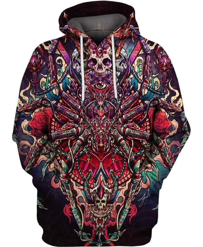 Awesome hoodie 3d all print Spider Skull for Men and Women, T-Shirt, Zip Hoodies, Sweatshirt NQ264