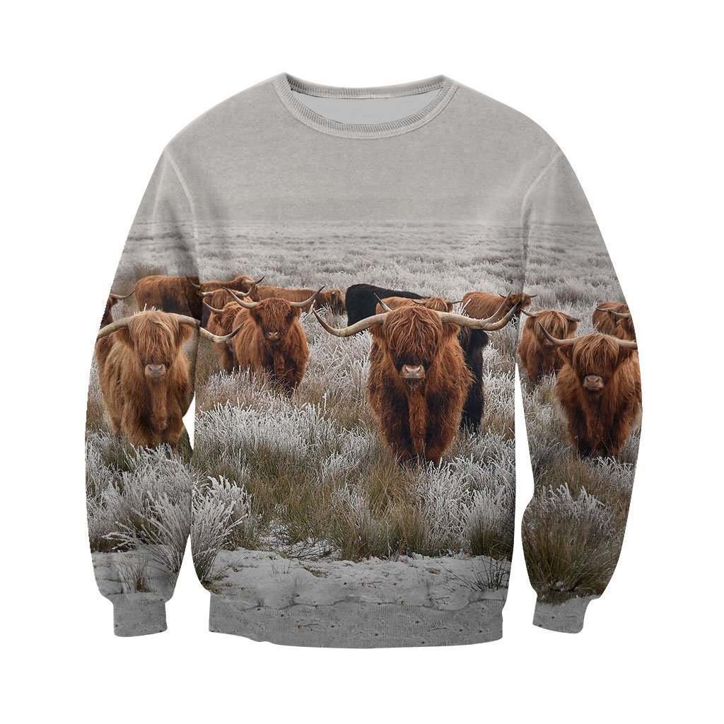 3D All Over Printed Highland Cows Shirts and Shorts