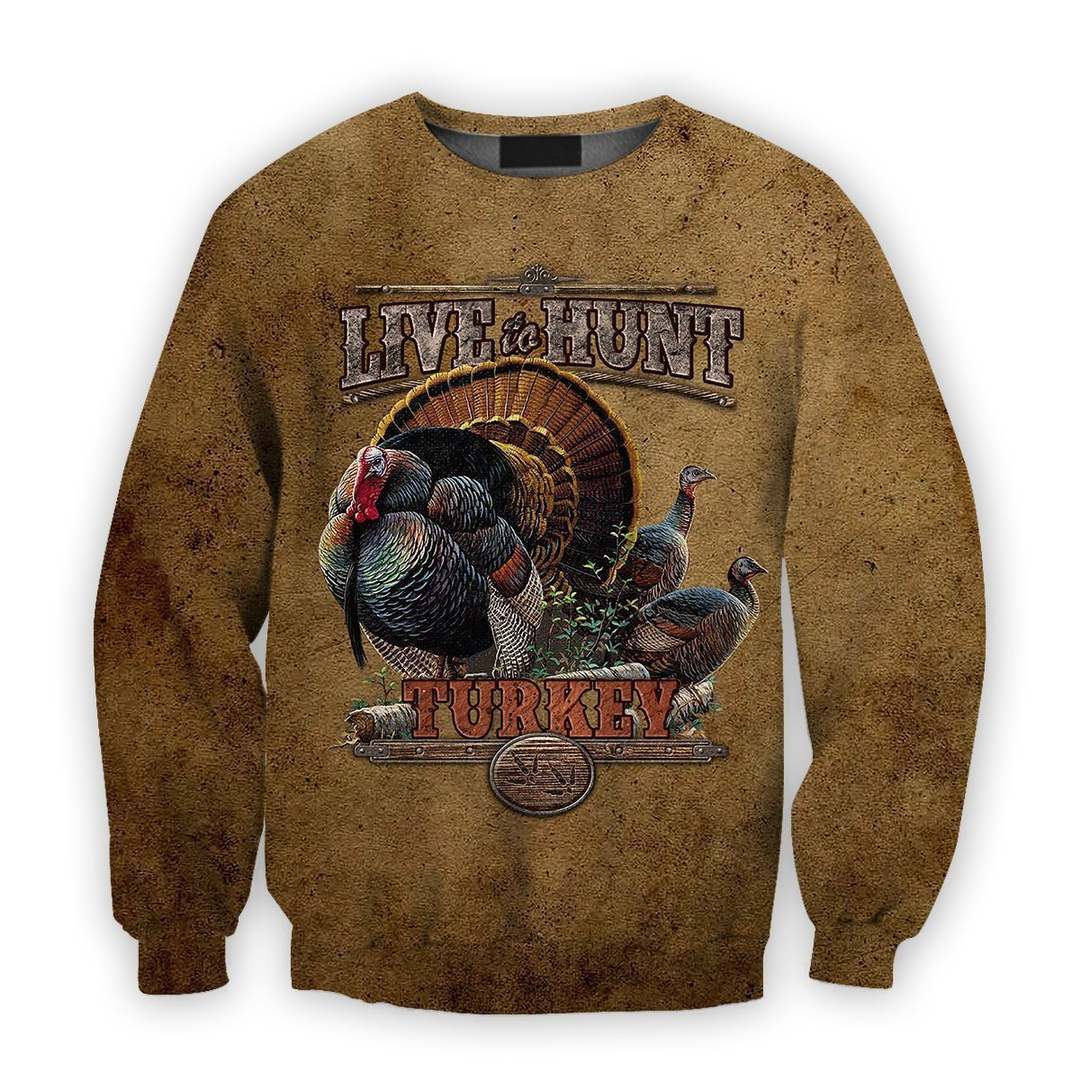All Over Printed Live To Hunt Turkey