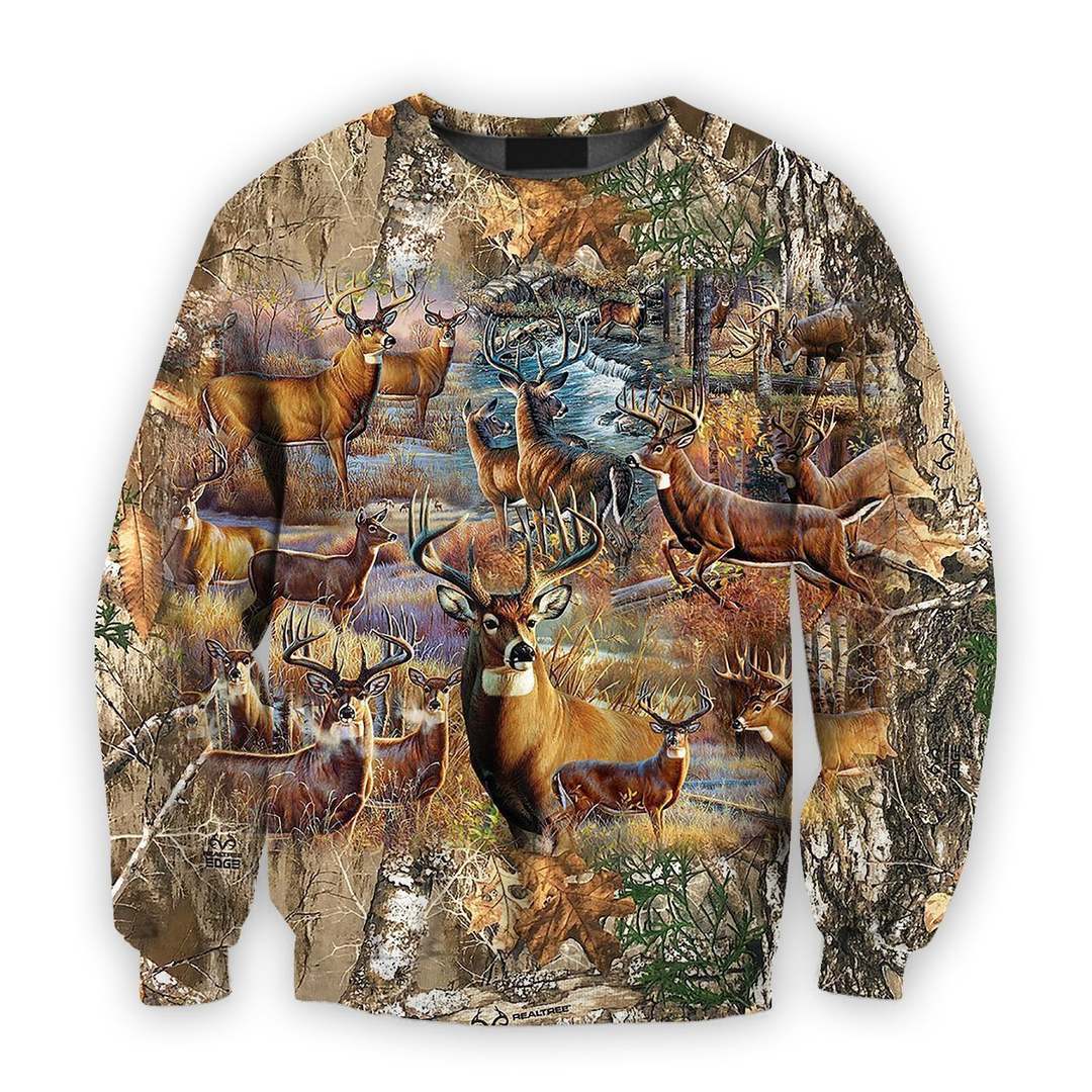 3D All Over Printed Deer camo Shirts