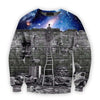3D all over print man looking out galaxy