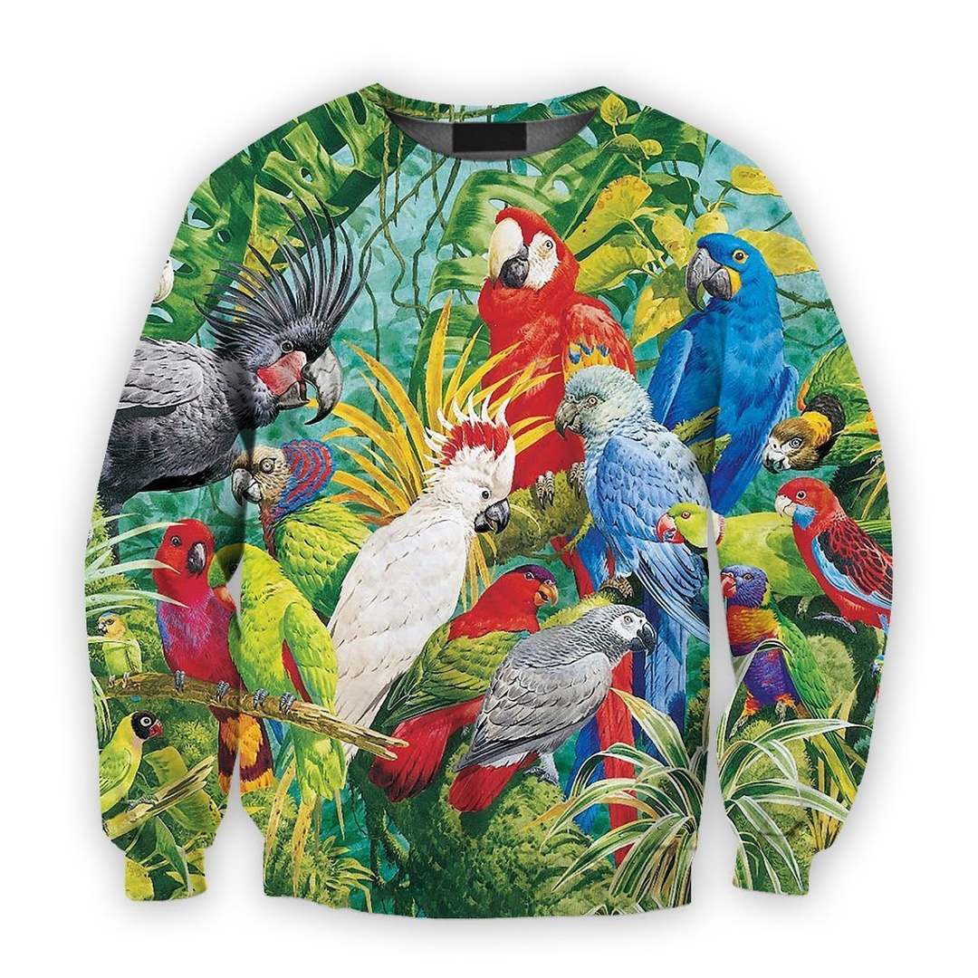 All Over Printed Parrots Shirts H214B
