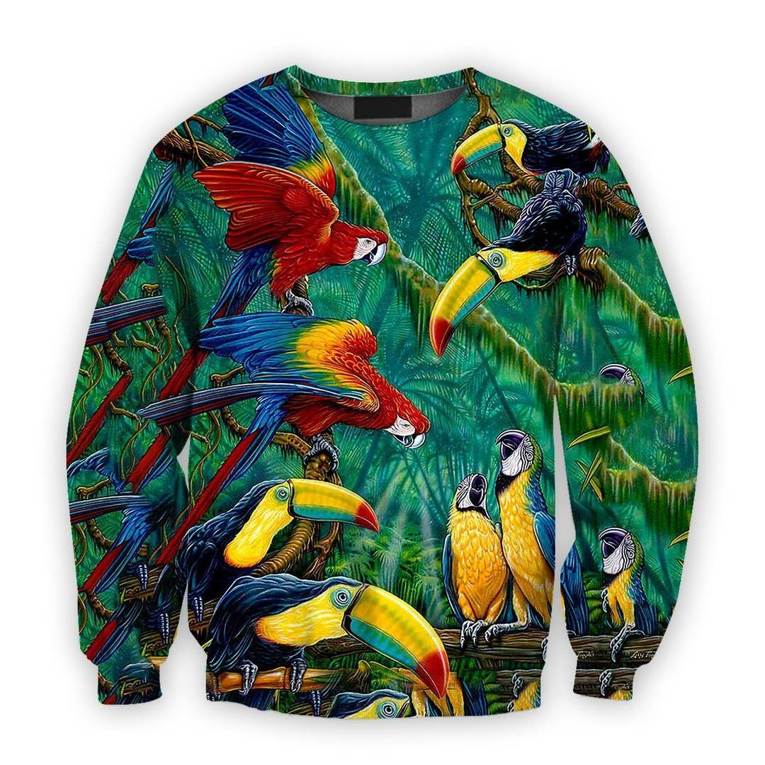 All Over Printed Parrots Shirts H227B