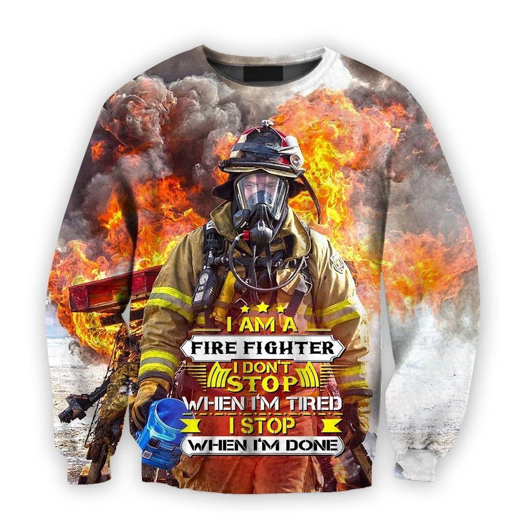 All Over Printed fire fighter hoodie
