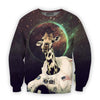 3D all over print astronaut giraffe in space