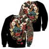 Awesome hoodie 3d all print Oni Tattoo Art for Men and Women, T-Shirt, Zip Hoodies, Sweatshirt NQ0076