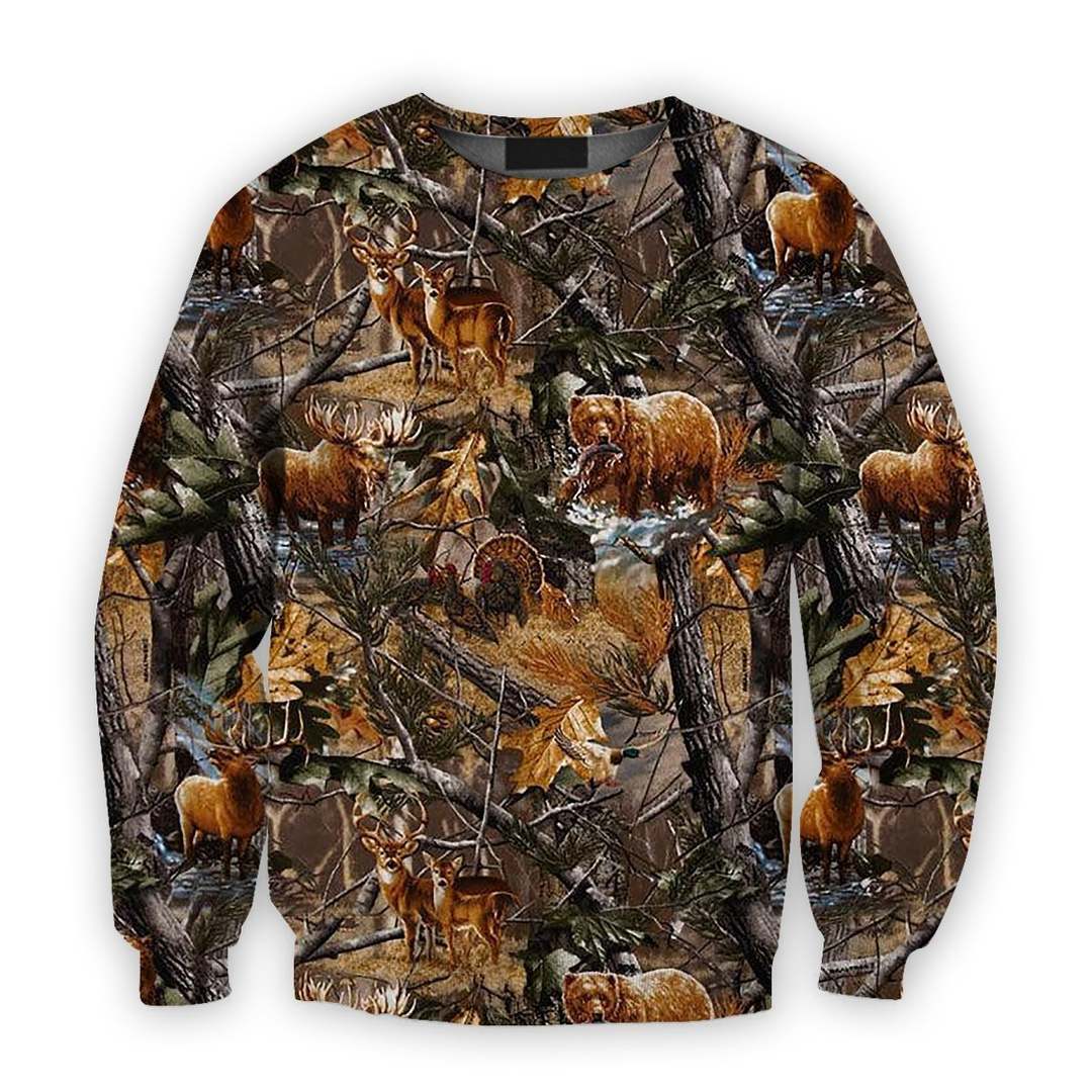 3D All Over Printed Hunting Seasons Camo Shirts