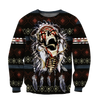 3D All Over Print Love Skull Native for Men and Women, T-Shirt, Zip Hoodies, Sweatshirt HBC0065